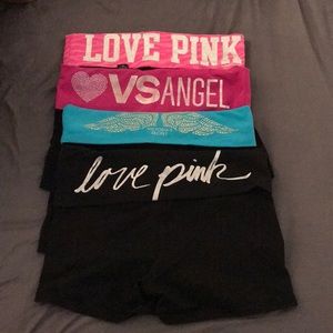 NWOT BLING PINK VICTORIA’S SECRET YOGA SHORTS